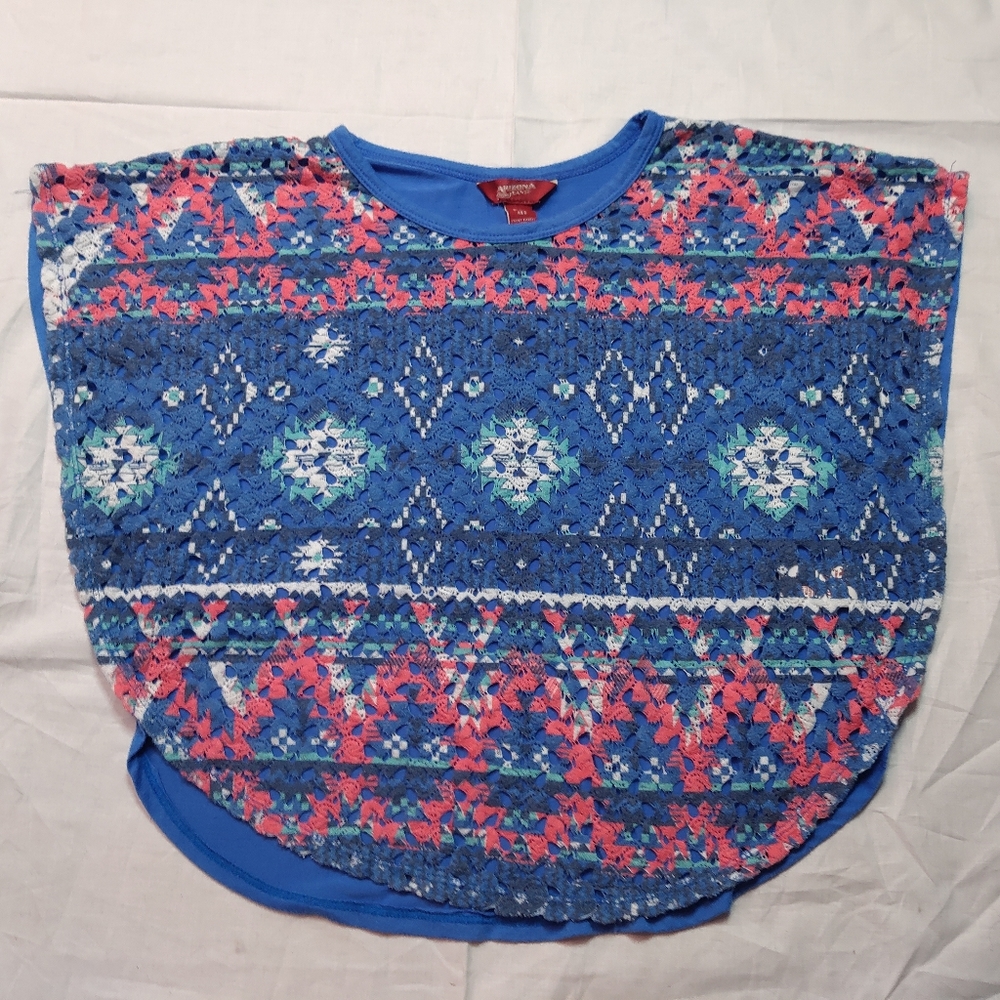 Arizona Jean Co. Shirt Women's Medium Multicolor Top Short Sleeve Round Neck Tee